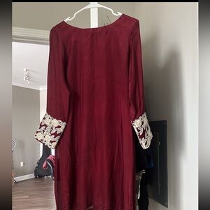 Maroon kurta with pants